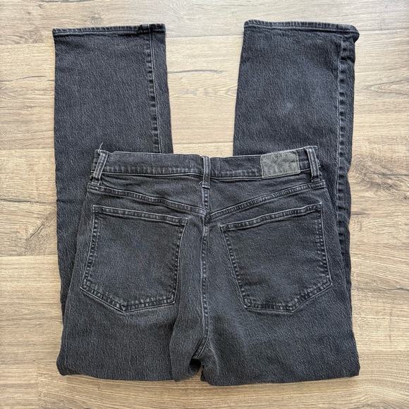 Madewell Faded Black High Rise 90s Straight Jeans Size 30 Women - Picture 14 of 15